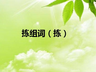 拣组词拣