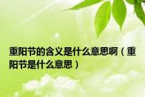 重阳节的含义是什么意思啊（重阳节是什么意思）