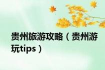 贵州旅游攻略（贵州游玩tips）