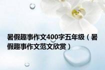 暑假趣事作文400字五年级（暑假趣事作文范文欣赏）