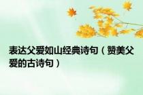 表达父爱如山经典诗句（赞美父爱的古诗句）