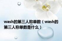 wash的第三人称单数（wash的第三人称单数是什么）