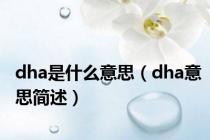 dha是什么意思（dha意思简述）