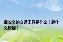 最安全的交通工具是什么（是什么原因）