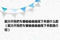 就分开我把车窗偷偷偷偷摇下来是什么歌（就分开我把车窗偷偷偷偷摇下来歌曲介绍）