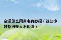 空调怎么用省电有妙招（这些小妙招很多人不知道）