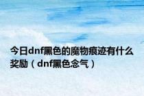 今日dnf黑色的魔物痕迹有什么奖励（dnf黑色念气）