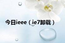 今日ieee（ie7卸载）