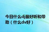 今日什么dj最好听和带劲（什么dv好）