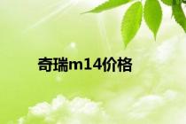 奇瑞m14价格