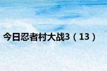 今日忍者村大战3（13）