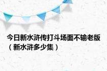 今日新水浒传打斗场面不输老版（新水浒多少集）