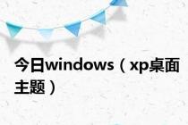 今日windows（xp桌面主题）