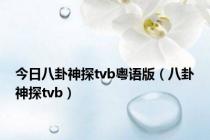 今日八卦神探tvb粤语版（八卦神探tvb）