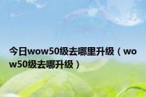 今日wow50级去哪里升级（wow50级去哪升级）