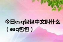 今日esq包包中文叫什么（esq包包）