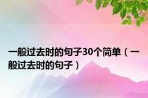 一般过去时的句子30个简单（一般过去时的句子）