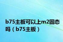 b75主板可以上m2固态吗（b75主板）