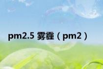 pm2.5 雾霾（pm2）