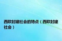 西欧封建社会的特点（西欧封建社会）