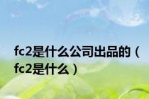 fc2是什么公司出品的（fc2是什么）