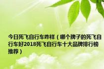 今日死飞自行车咋样（哪个牌子的死飞自行车好2018死飞自行车十大品牌排行榜推荐）