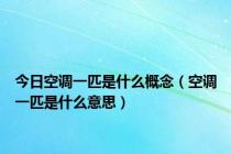 今日空调一匹是什么概念（空调一匹是什么意思）