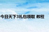 今日天下3礼包领取 教程