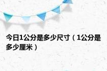 今日1公分是多少尺寸（1公分是多少厘米）