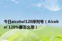 今日alcohol120序列号（Alcohol 120%要怎么用）