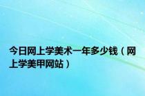 今日网上学美术一年多少钱（网上学美甲网站）