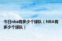 今日nba有多少个球队（NBA有多少个球队）