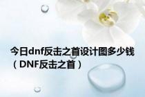 今日dnf反击之首设计图多少钱（DNF反击之首）