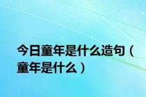 今日童年是什么造句（童年是什么）