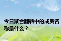 今日聚合翻转中的成员名称是什么？