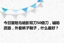 今日冒险岛暗影双刀50级刀，辅助武器，外套裤子鞋子，什么最好？