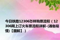 今日铁路12306怎样购票流程（12306网上订火车票流程详解-(通俗易懂)【图解】）