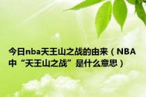 今日nba天王山之战的由来（NBA中“天王山之战”是什么意思）