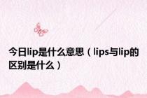 今日lip是什么意思（lips与lip的区别是什么）