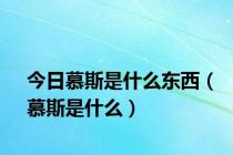 今日慕斯是什么东西（慕斯是什么）