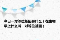 今日一对等位基因是什么（在生物学上什么叫一对等位基因）