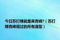 今日苏打绿就是吴青峰?（苏打绿青峰用过的所有造型）