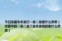 今日恋爱中本垒打一垒二垒是什么意思（恋爱中的一垒二垒三垒本垒指的是什么意思）