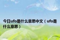 今日ufo是什么意思中文（ufo是什么意思）