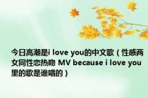 今日高潮是i love you的中文歌（性感两女同性恋热吻 MV because i love you 里的歌是谁唱的）