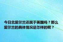 今日北爱尔兰还属于英国吗？那么爱尔兰的具体情况是怎样的呢？