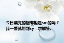 今日漂亮的捆绑柜是sm的吗？我一看就想到sy，求解答。