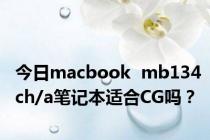 今日macbook  mb134ch/a笔记本适合CG吗？