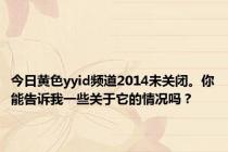 今日黄色yyid频道2014未关闭。你能告诉我一些关于它的情况吗？