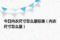 今日内衣尺寸怎么量标准（内衣尺寸怎么量）